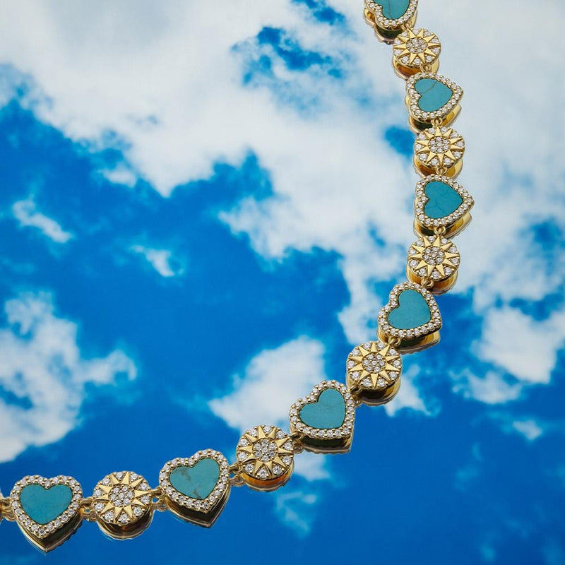 Sun & Lagoon Blue Heart Adjustable Necklace