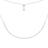 Dainty Paved Adjustable Necklace
