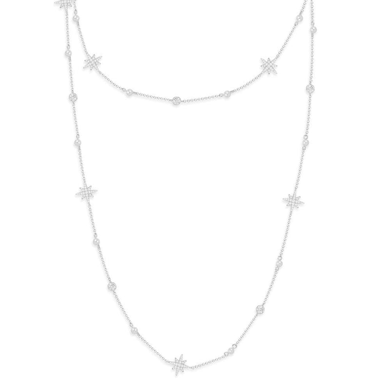 Versatile Météorites Wrap-Around Necklace with Pearls