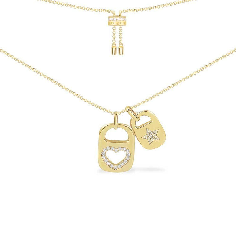 Heart & Twinkle Can Tab Adjustable Necklace