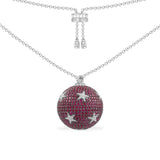 Red Disco Ball Adjustable Necklace