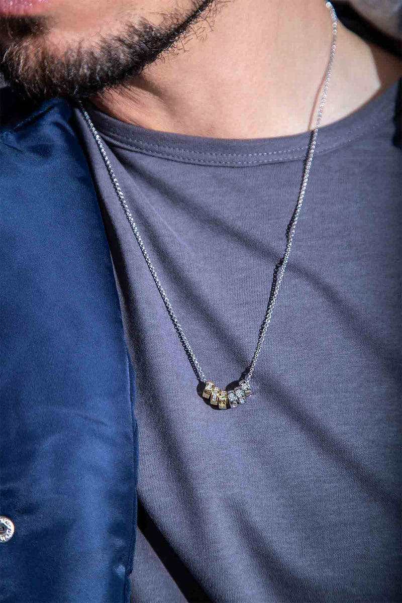 APM Monaco TOI MOI Morse Code Adjustable Necklace in Silver