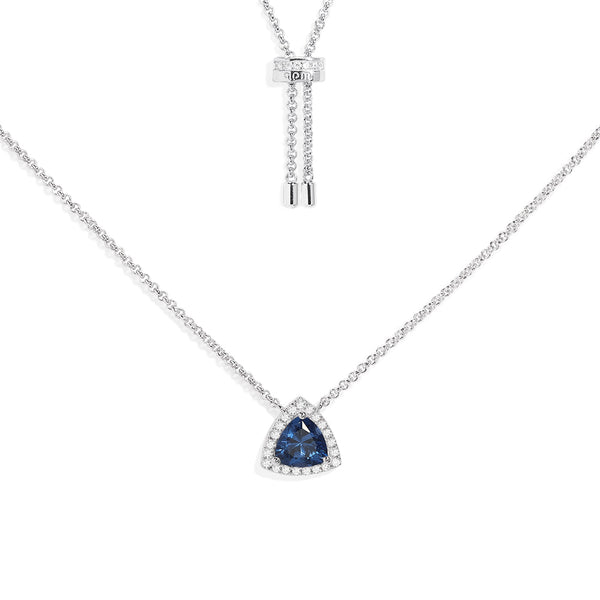 Oval Sapphire Necklace in 9ct Solid Gold – Maya Magal London