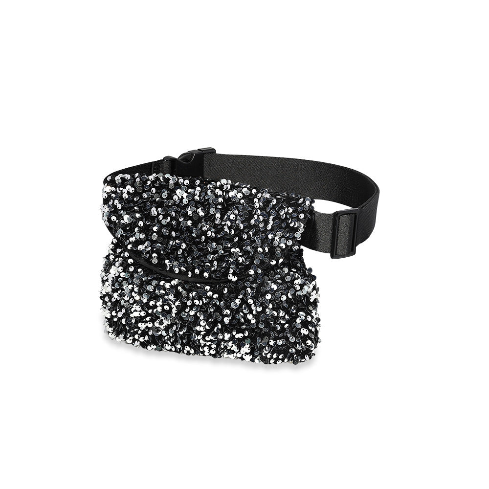 Silver Sequins Belt Bag - APM Monaco UK