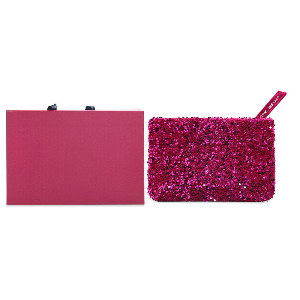 Fuchsia Sequins Clutch - APM Monaco UK