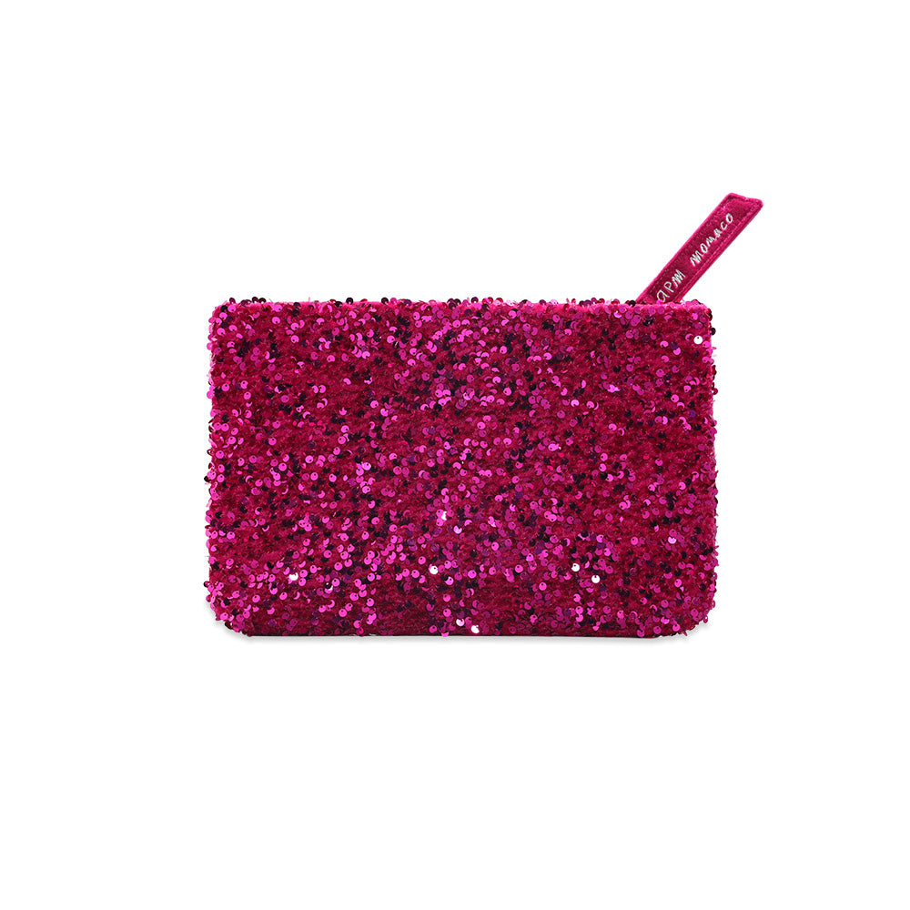 Fuchsia Sequins Clutch - APM Monaco UK