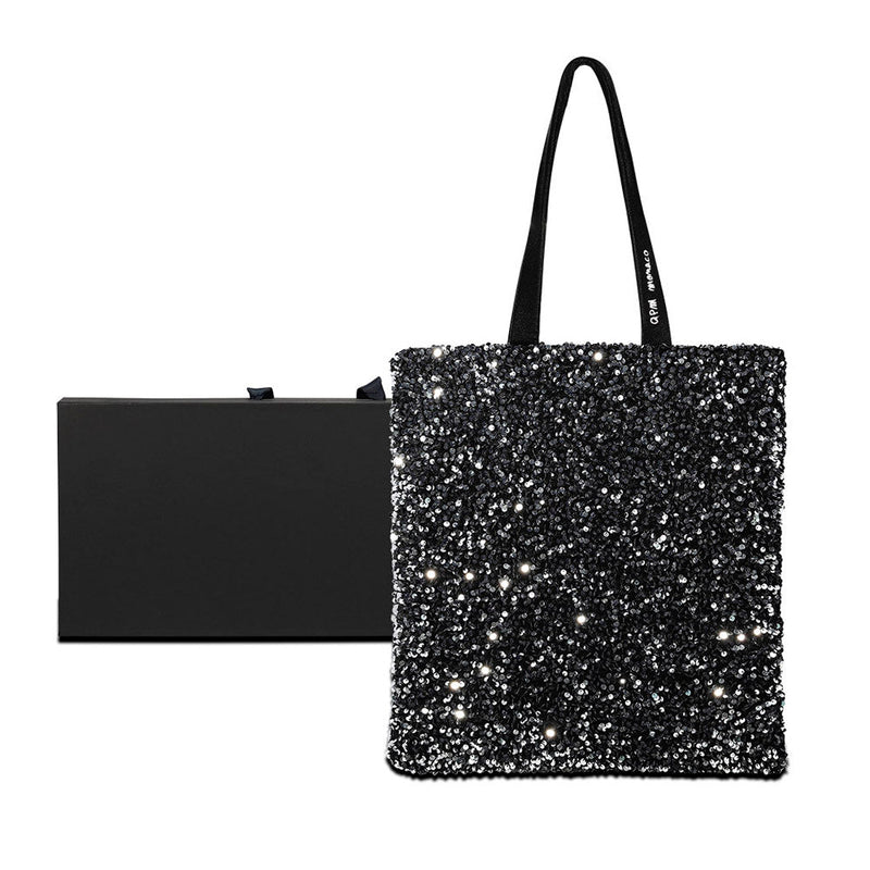 Silver Sequins Tote Bag
