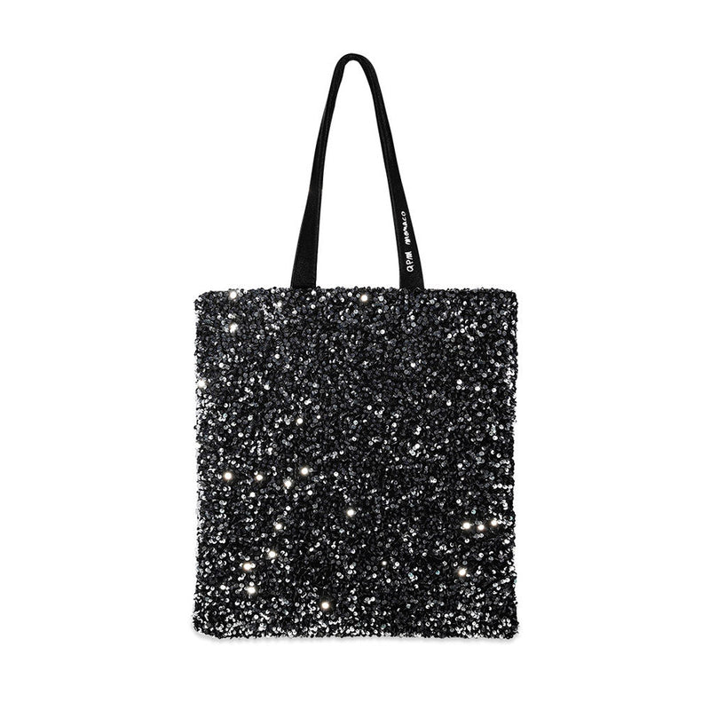 Silver Sequins Tote Bag
