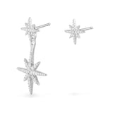 Asymmetric Météorites Underlobe Earrings - pink silver