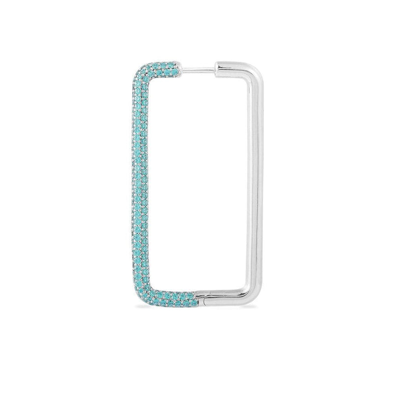 Single Long Lagoon Rectangle Earring