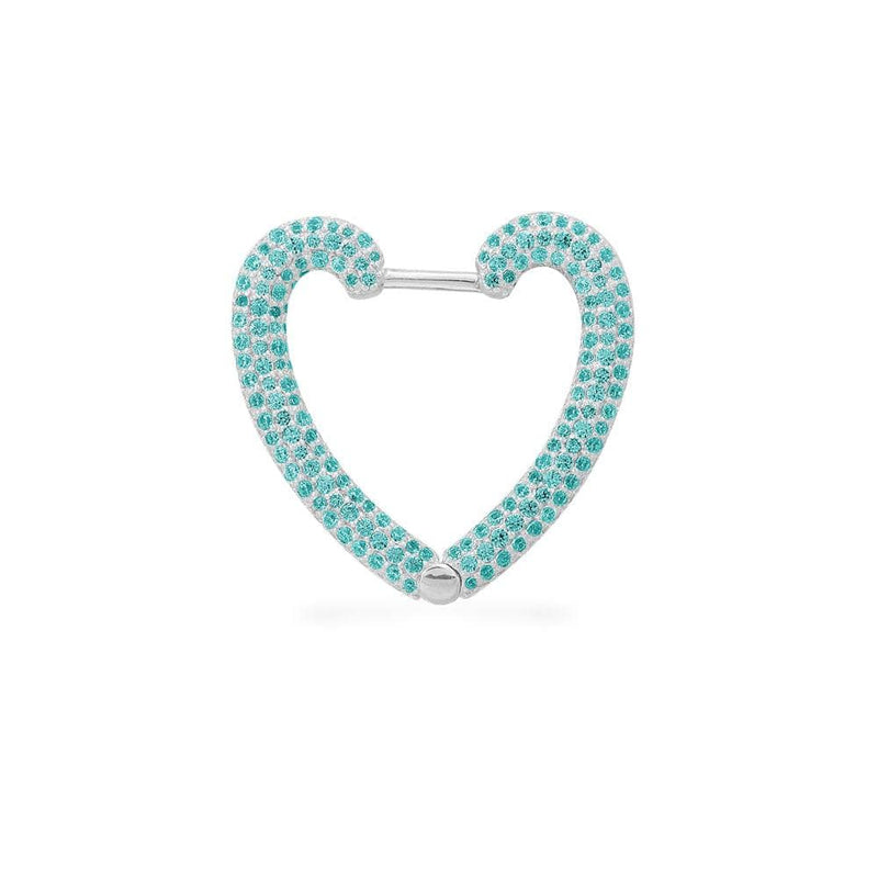 Single Lagoon Heart Earring