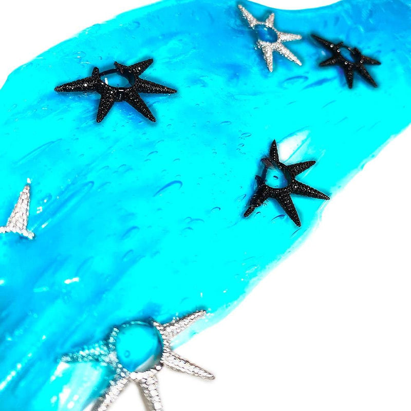 Small Five Spike Hoop Earrings