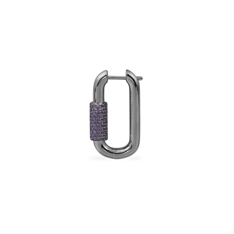 Single Purple Chain Link Earring