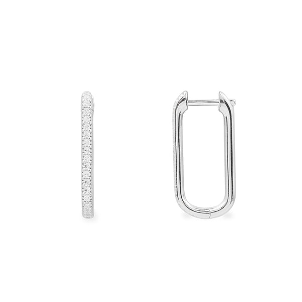Paved Rectangle Earrings