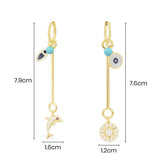 Asymmetric Marine Hoop Earrings