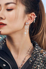 Pearl Flowers Drop Earrings