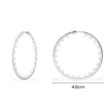 Pavé Hoop Earrings with Pearls