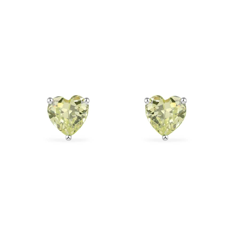 Green Heart Stud Earrings - APM Monaco UK
