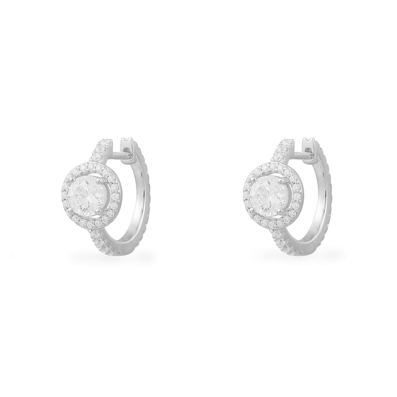 Hoop Earring with Round Stones