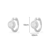 Hoop Earring with Round Stones