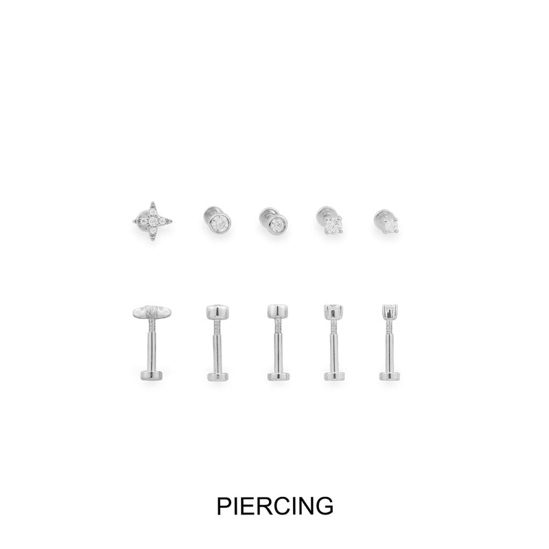 Pavé Piercing Earrings Set
