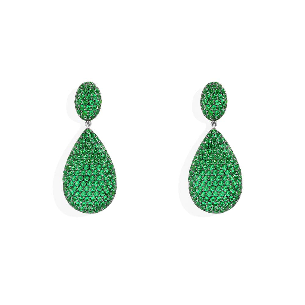 Green Drop Earrings
