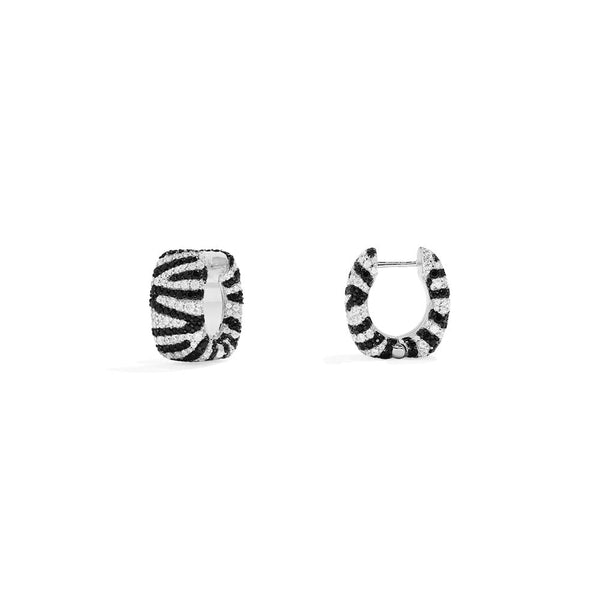 Zebra Hoop Earrings