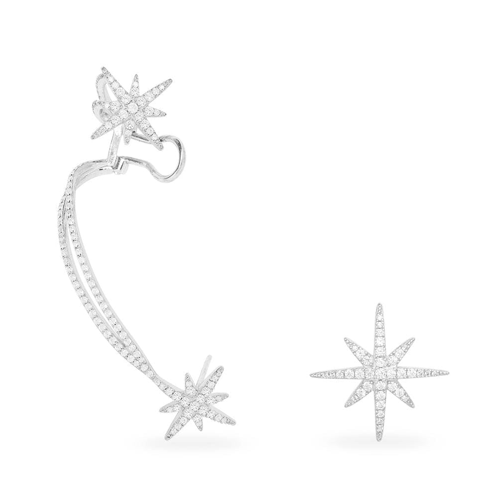 Asymmetric Double Météorites Earrings and Stud - APM Monaco UK