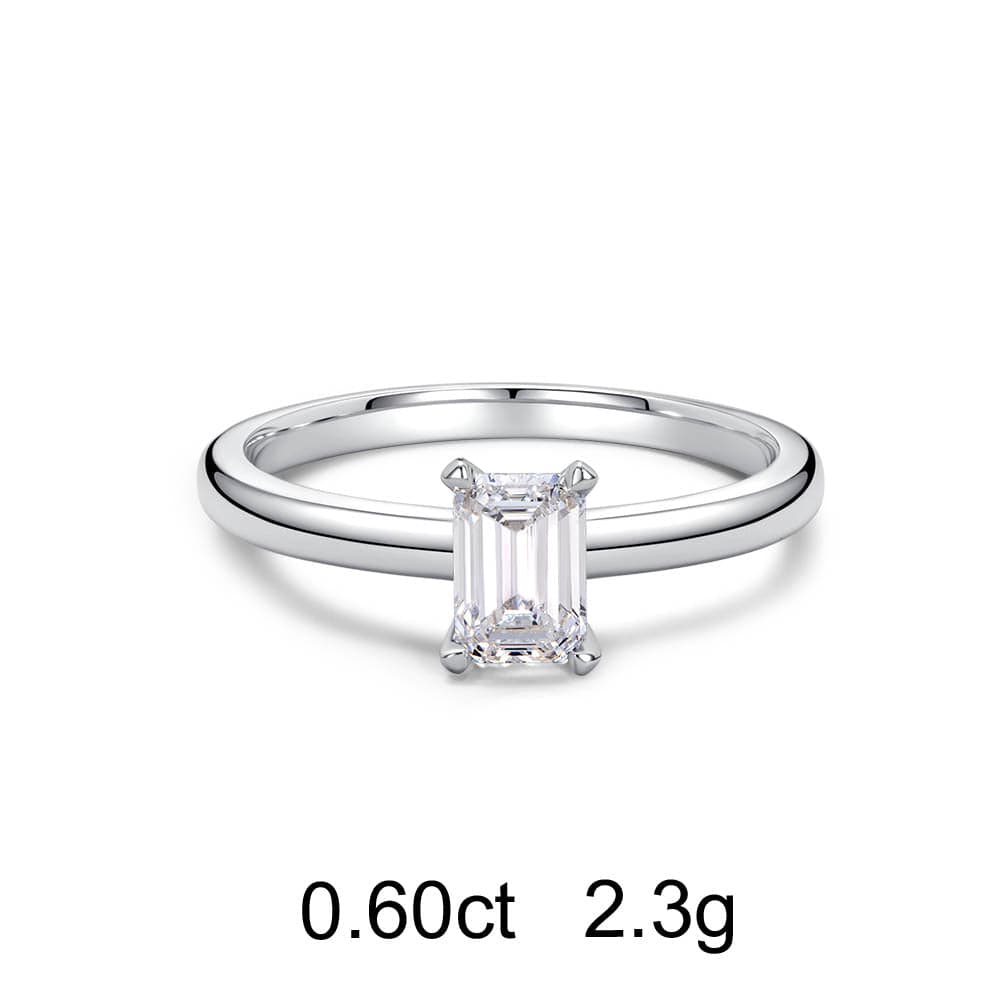Solitaire Emerald Diamond Ring (0.60ct)