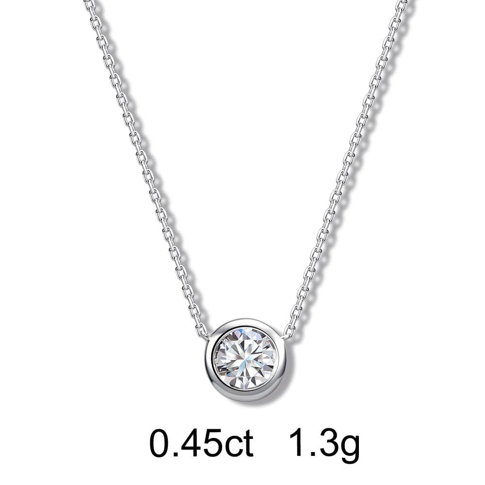 圆形钻石白金项链（0.45克拉）