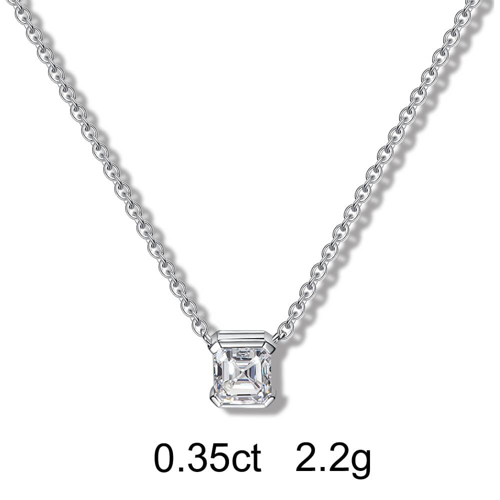 阿斯切形钻石白金项链（0.35克拉）