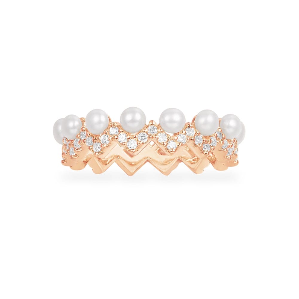 Up and Down Ring with Pearls - APM Monaco UK