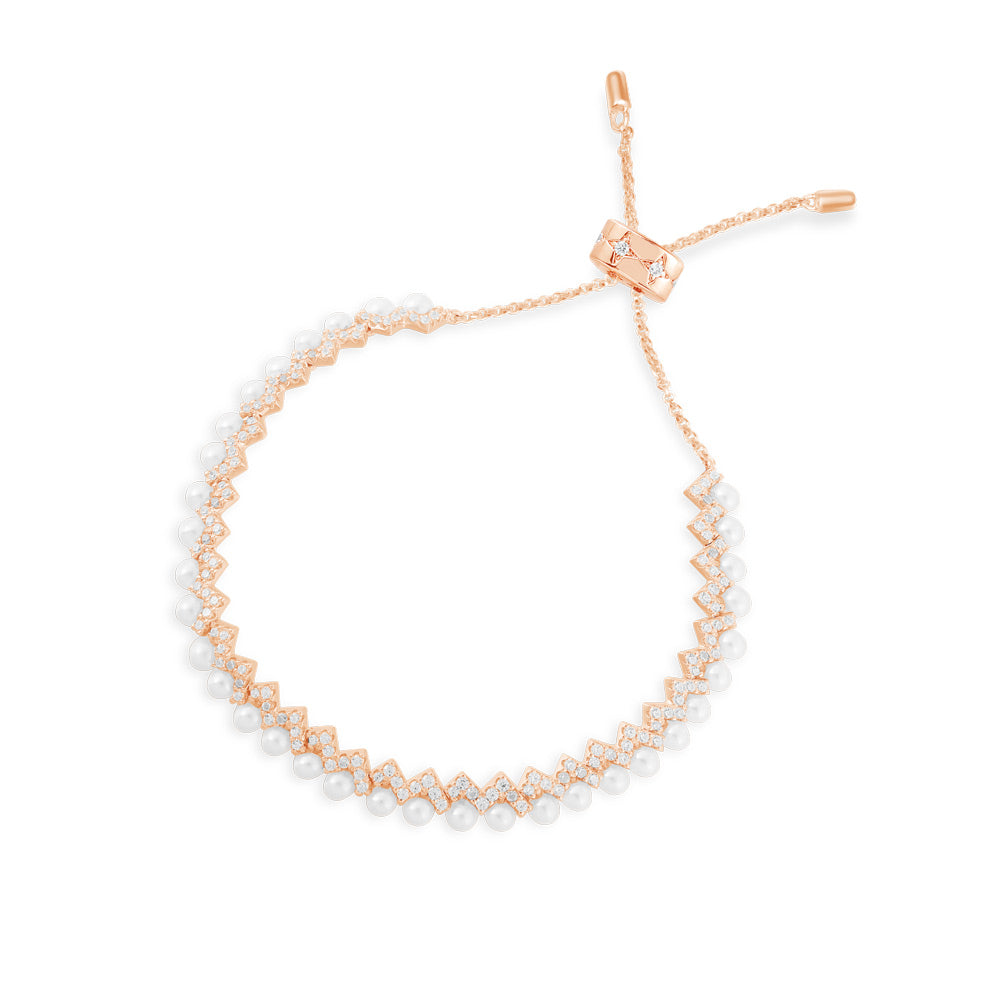 Up and Down Adjustable Bracelet with Pearls - APM Monaco UK