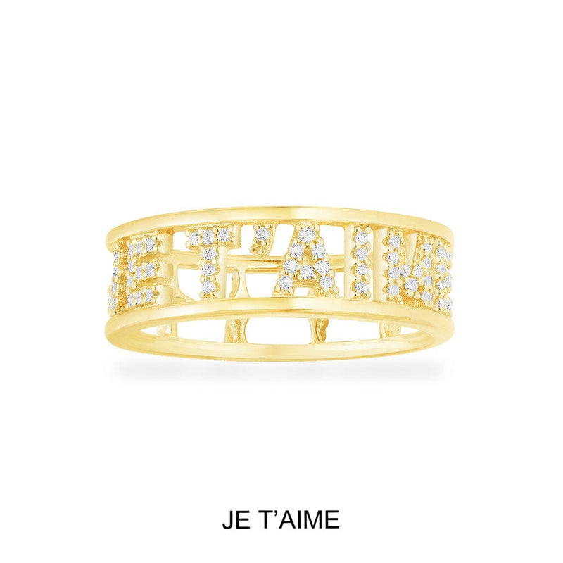 JE T'AIME戒指-银白色