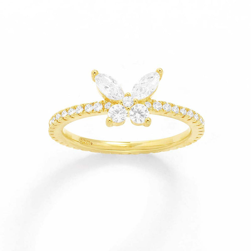 Butterfly Pavé Ring