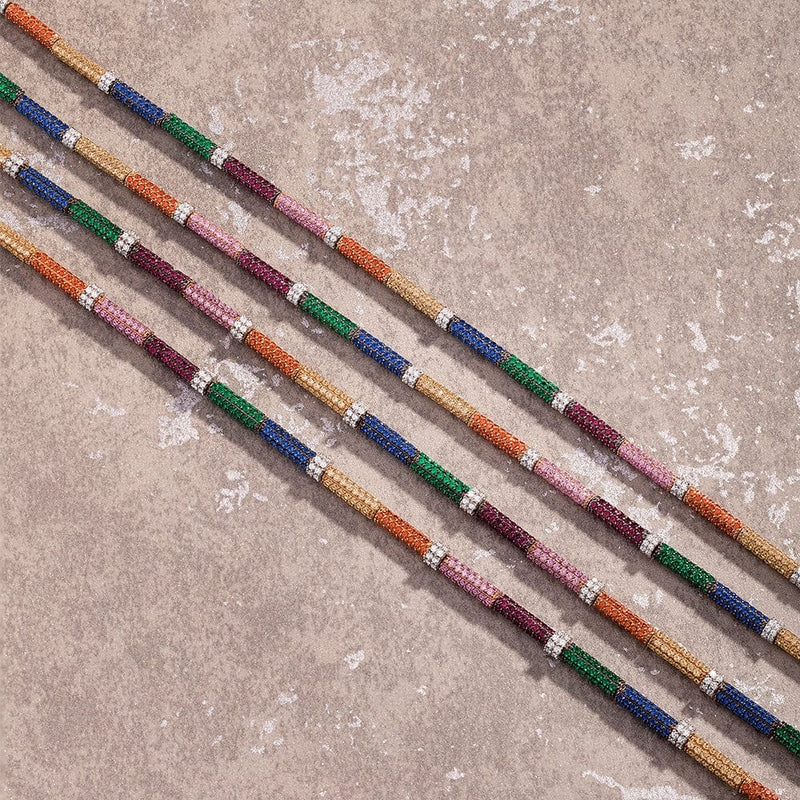 Rainbow Pavé Adjustable Necklace