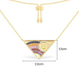 Happy Face Triangle Adjustable Necklace