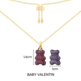 Baby Valentin Yummy Bear （可挂扣）可调节项链