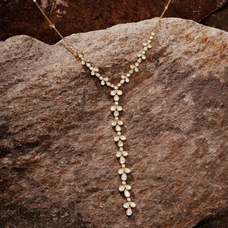 Y-Drop Flower Adjustable Necklace