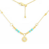 Embellished Météorites Adjustable Necklace with Beads