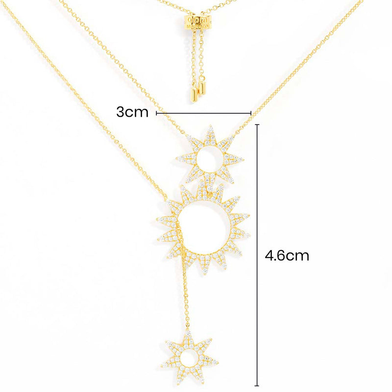 Sun Adjustable Double-Chain Necklace