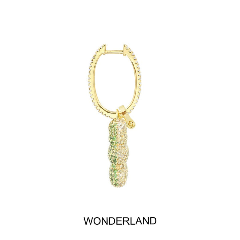 单只Wonderland Yummy Bear（可挂扣）圆环耳环