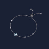 Blue Heart Adjustable Bracelet