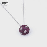 Red Disco Ball Adjustable Necklace