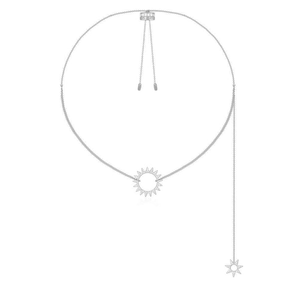 Adjustable Necklace with Double Sun Pendants