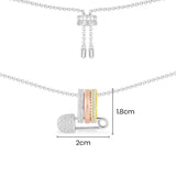 Multicolor Safety Pin Adjustable Necklace