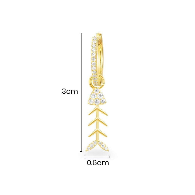 Single Fishbone Earring