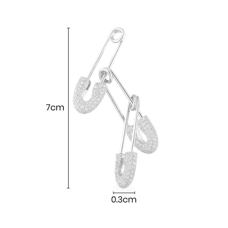 Single Safety Pins Earring