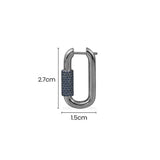 Single Navy Chain Link Earring