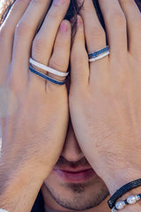 Blue Two Finger Ring
